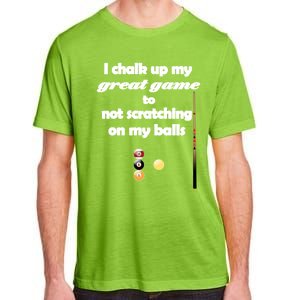 Funny Vulgar Scratching Balls Scratch Pool Billiards Pun Great Gift Adult ChromaSoft Performance T-Shirt