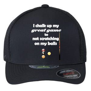 Funny Vulgar Scratching Balls Scratch Pool Billiards Pun Great Gift Flexfit Unipanel Trucker Cap