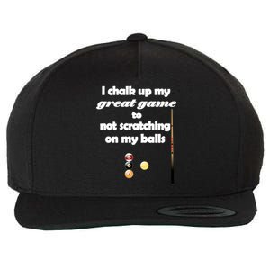 Funny Vulgar Scratching Balls Scratch Pool Billiards Pun Great Gift Wool Snapback Cap