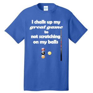 Funny Vulgar Scratching Balls Scratch Pool Billiards Pun Great Gift Tall T-Shirt