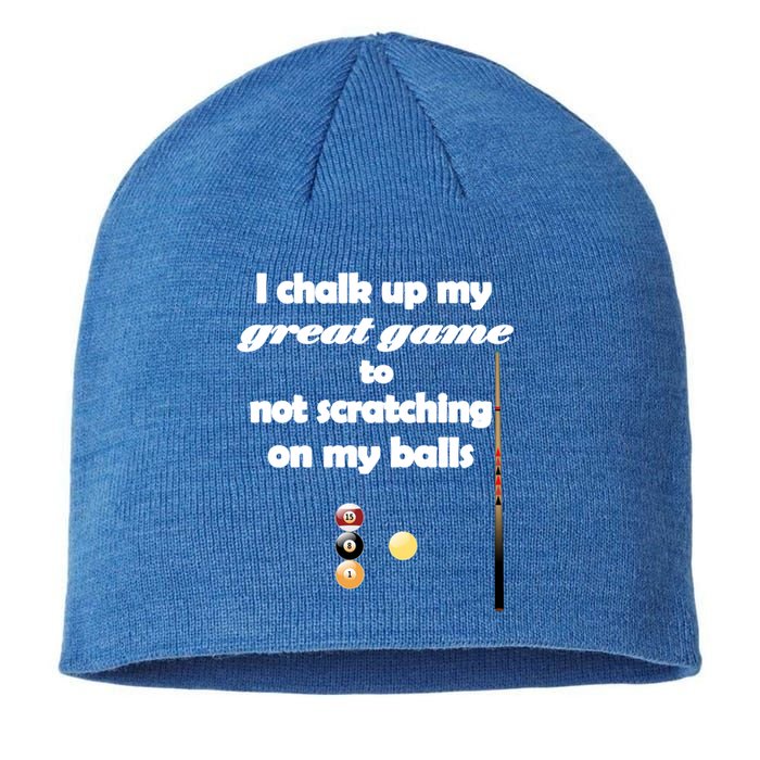 Funny Vulgar Scratching Balls Scratch Pool Billiards Pun Great Gift Sustainable Beanie