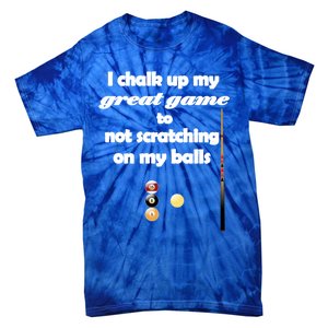 Funny Vulgar Scratching Balls Scratch Pool Billiards Pun Great Gift Tie-Dye T-Shirt