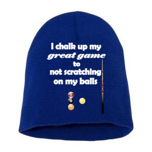 Funny Vulgar Scratching Balls Scratch Pool Billiards Pun Great Gift Short Acrylic Beanie