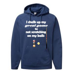 Funny Vulgar Scratching Balls Scratch Pool Billiards Pun Great Gift Performance Fleece Hoodie