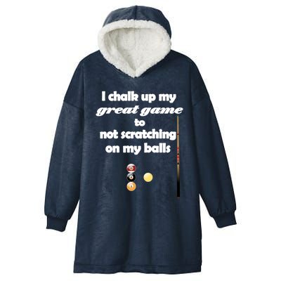 Funny Vulgar Scratching Balls Scratch Pool Billiards Pun Great Gift Hooded Wearable Blanket