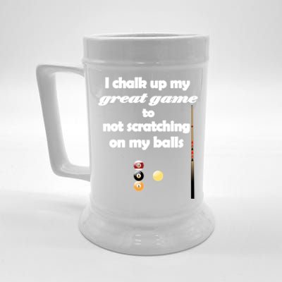 Funny Vulgar Scratching Balls Scratch Pool Billiards Pun Great Gift Beer Stein