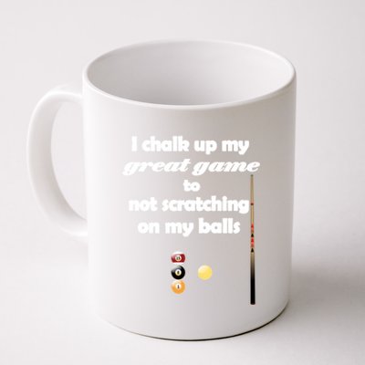 Funny Vulgar Scratching Balls Scratch Pool Billiards Pun Great Gift Coffee Mug