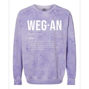 Funny Vegan Saying Quote Veganism Gift Wegan Definition Meaningful Gift Colorblast Crewneck Sweatshirt