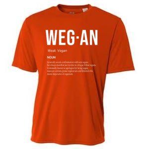 Funny Vegan Saying Quote Veganism Gift Wegan Definition Meaningful Gift Cooling Performance Crew T-Shirt