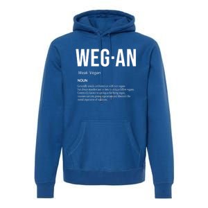 Funny Vegan Saying Quote Veganism Gift Wegan Definition Meaningful Gift Premium Hoodie