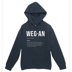 Funny Vegan Saying Quote Veganism Gift Wegan Definition Meaningful Gift Urban Pullover Hoodie