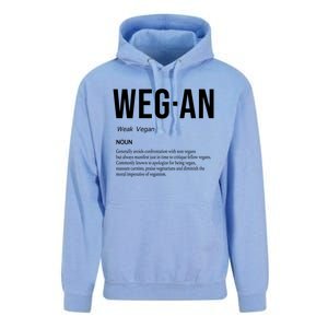 Funny Vegan Saying Quote Veganism Gift Wegan Definition Meaningful Gift Unisex Surf Hoodie