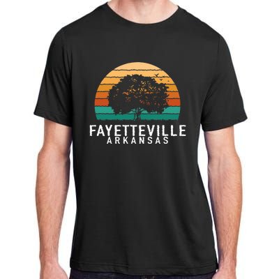 Fayetteville Vintage Sunset Arkansas Souvenir Adult ChromaSoft Performance T-Shirt