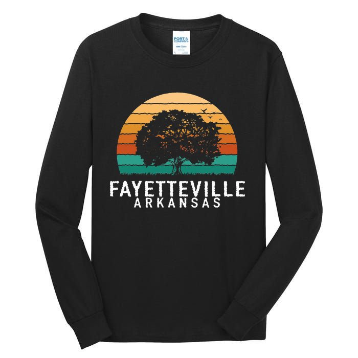 Fayetteville Vintage Sunset Arkansas Souvenir Tall Long Sleeve T-Shirt