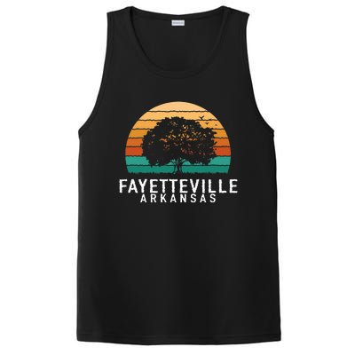 Fayetteville Vintage Sunset Arkansas Souvenir PosiCharge Competitor Tank