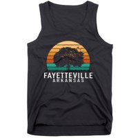 Fayetteville Vintage Sunset Arkansas Souvenir Tank Top