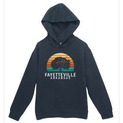 Fayetteville Vintage Sunset Arkansas Souvenir Urban Pullover Hoodie