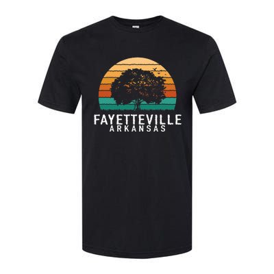 Fayetteville Vintage Sunset Arkansas Souvenir Softstyle CVC T-Shirt