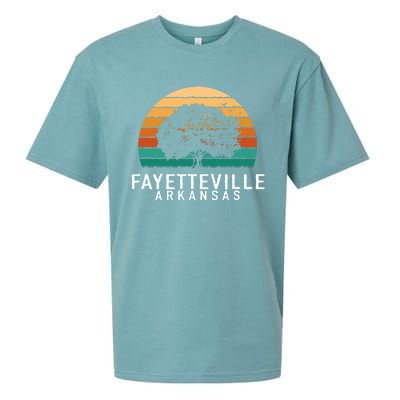 Fayetteville Vintage Sunset Arkansas Souvenir Sueded Cloud Jersey T-Shirt