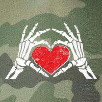 Funny Valentine Skeleton Bone Hands Heart Legacy Tie Dye Trucker Hat