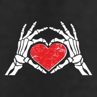 Funny Valentine Skeleton Bone Hands Heart Cool Comfort Performance Bucket Hat