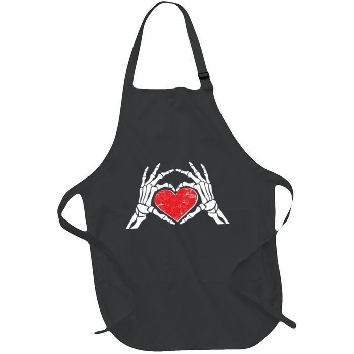 Funny Valentine Skeleton Bone Hands Heart Apron