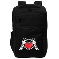 Funny Valentine Skeleton Bone Hands Heart Impact Tech Backpack