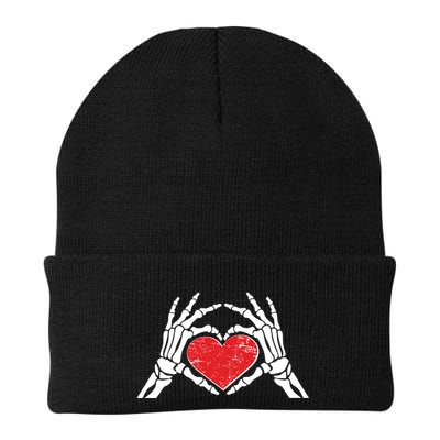 Funny Valentine Skeleton Bone Hands Heart Beanie