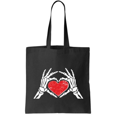 Funny Valentine Skeleton Bone Hands Heart Bag