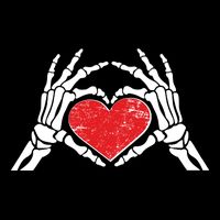 Funny Valentine Skeleton Bone Hands Heart Full Zip Hoodie