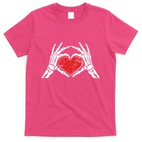 Funny Valentine Skeleton Bone Hands Heart T-Shirt