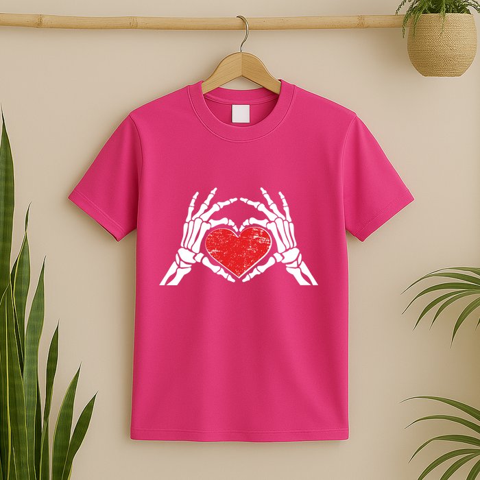 Funny Valentine Skeleton Bone Hands Heart T-Shirt