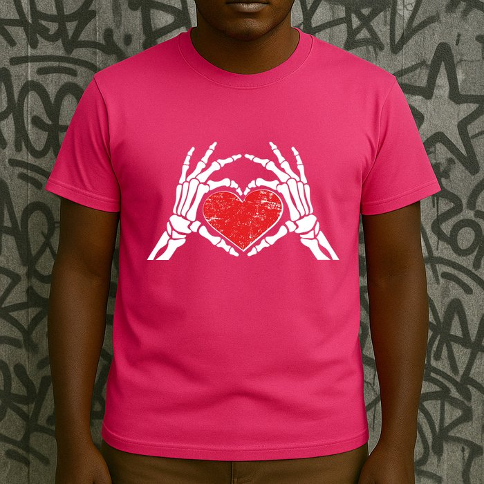Funny Valentine Skeleton Bone Hands Heart T-Shirt