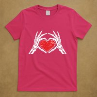 Funny Valentine Skeleton Bone Hands Heart T-Shirt
