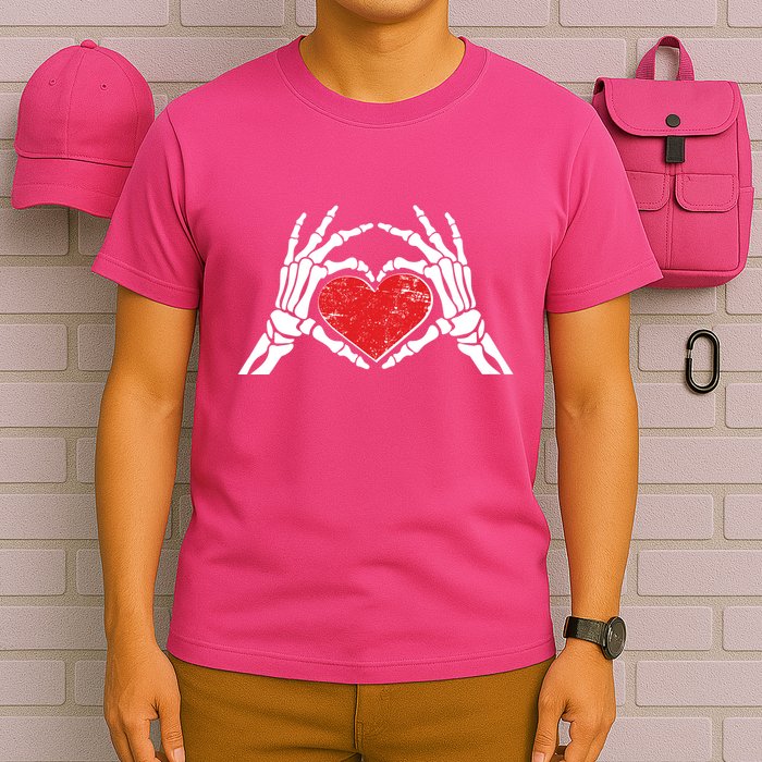 Funny Valentine Skeleton Bone Hands Heart T-Shirt