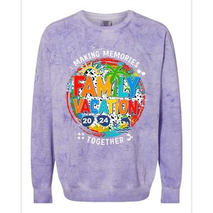 Family Vacation Summer Trip Making Memories Together Colorblast Crewneck Sweatshirt