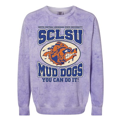 Funny Vintage SCLSU Mud Dogs Classic Football Colorblast Crewneck Sweatshirt