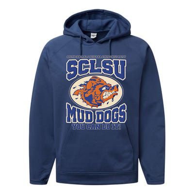 Funny Vintage SCLSU Mud Dogs Classic Football Performance Fleece Hoodie