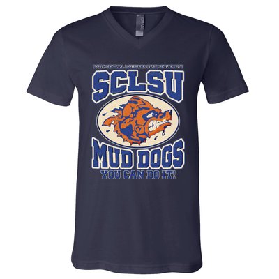 Funny Vintage SCLSU Mud Dogs Classic Football V-Neck T-Shirt