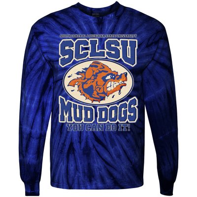 Funny Vintage SCLSU Mud Dogs Classic Football Tie-Dye Long Sleeve Shirt