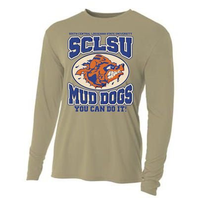 Funny Vintage SCLSU Mud Dogs Classic Football Cooling Performance Long Sleeve Crew