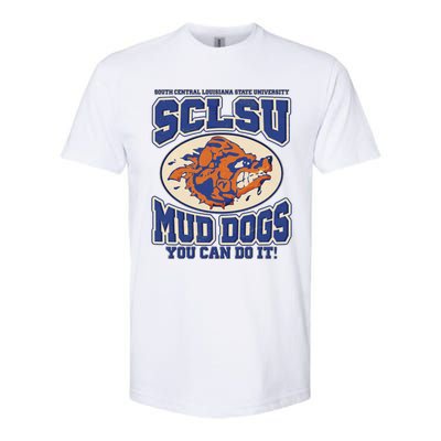 Funny Vintage SCLSU Mud Dogs Classic Football Softstyle CVC T-Shirt