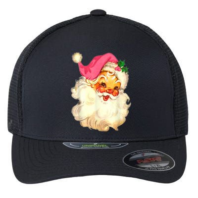 Funny Vintage Santa Claus Christmas Design Flexfit Unipanel Trucker Cap