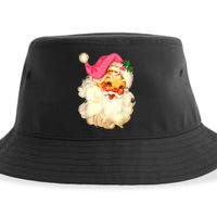 Funny Vintage Santa Claus Christmas Design Sustainable Bucket Hat