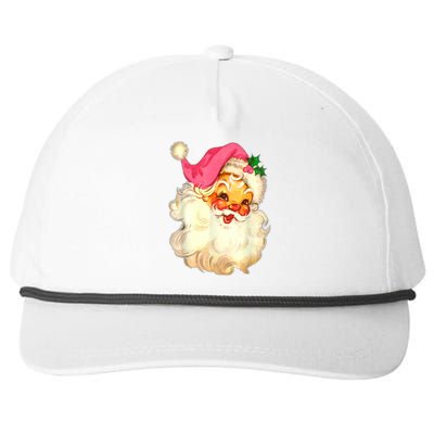 Funny Vintage Santa Claus Christmas Design Snapback Five-Panel Rope Hat