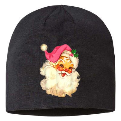 Funny Vintage Santa Claus Christmas Design Sustainable Beanie