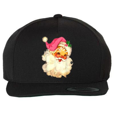 Funny Vintage Santa Claus Christmas Design Wool Snapback Cap