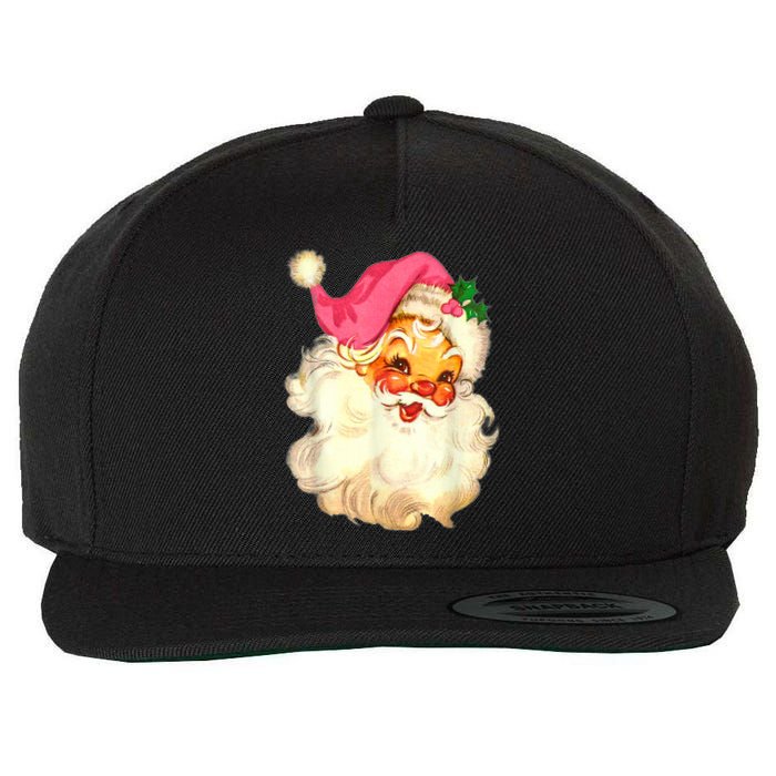 Funny Vintage Santa Claus Christmas Design Wool Snapback Cap