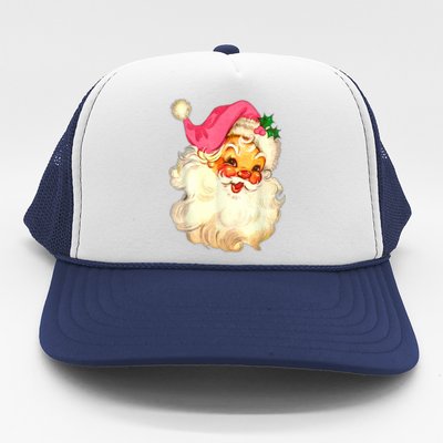 Funny Vintage Santa Claus Christmas Design Trucker Hat