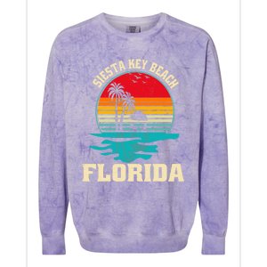 Family Vacation Siesta Key Beach Florida Palm Tree Colorblast Crewneck Sweatshirt